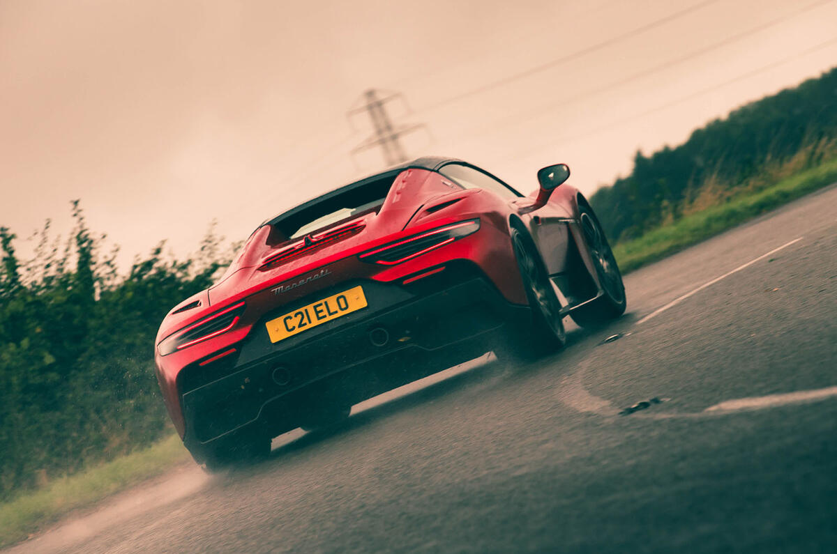 Maserati MC20 Celio review 2024 30 rear cornering