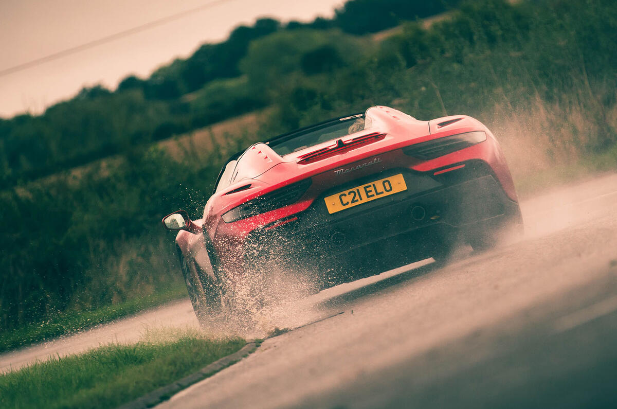 Maserati MC20 Celio review 2024 32 rear cornering