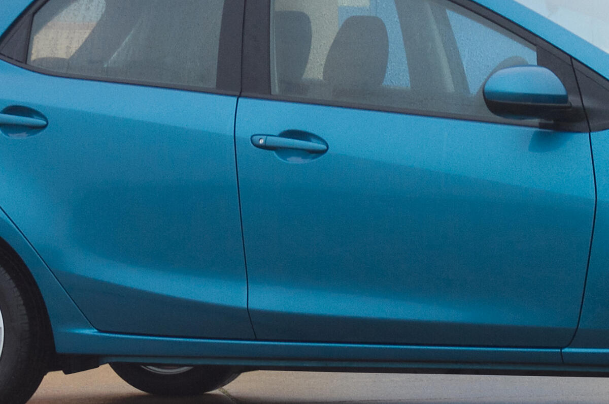 Two swage lines give the Mazda 2 character in side profile Mazda 2