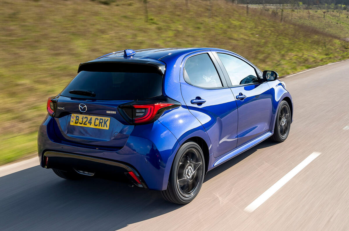 mazda 2 hybrid review 2024 02 tracking rear mazda 2 hybrid review 2024 02 tracking rear