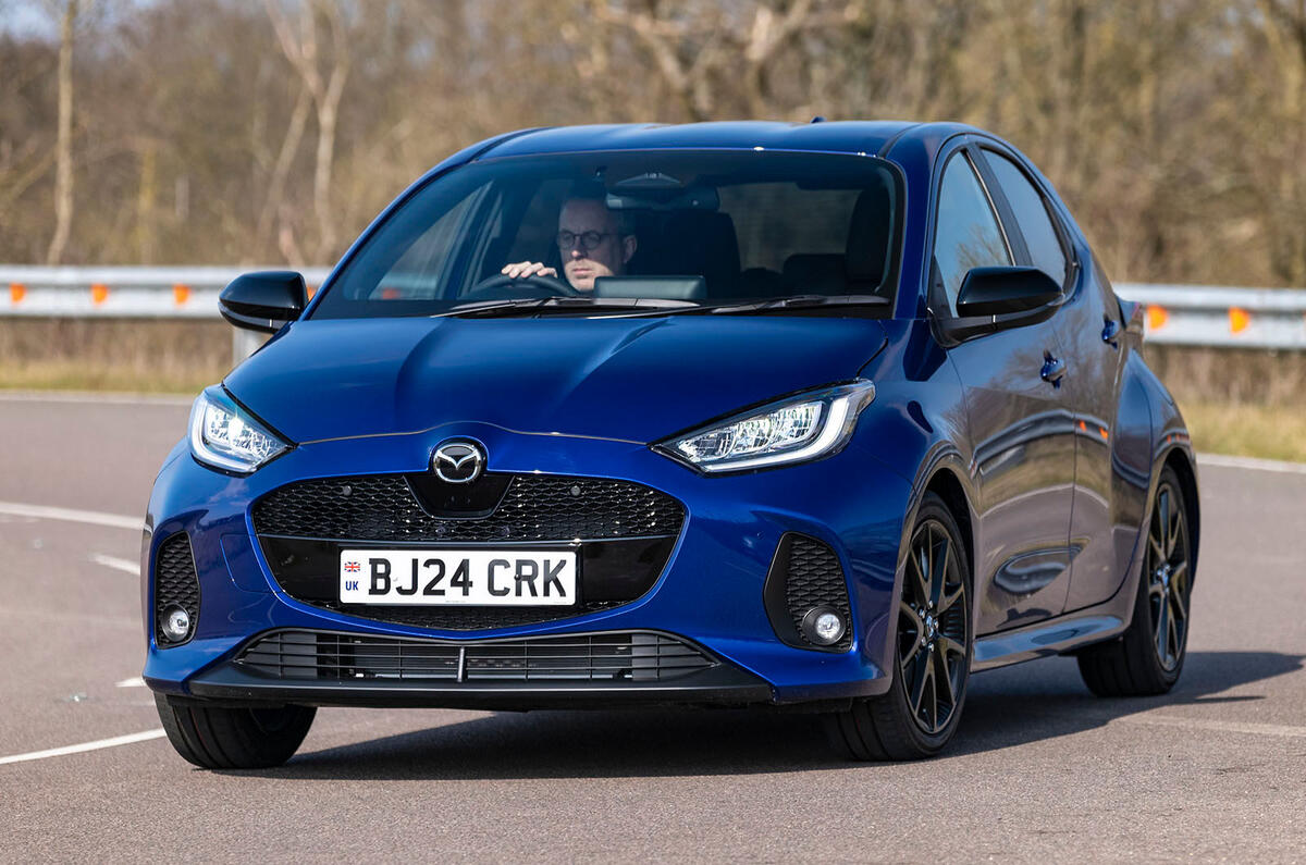 mazda 2 hybrid review 2024 14 front cornering mazda 2 hybrid review 2024 14 front cornering