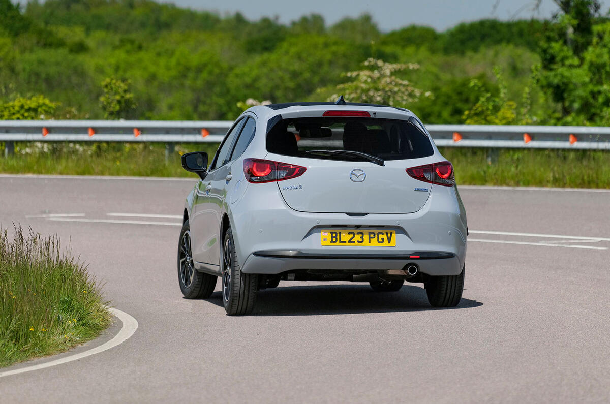 mazda 2 review 2023 02 cornering rear mazda 2 review 2023 02 cornering rear