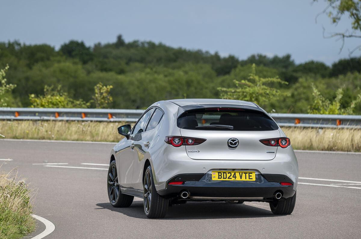 Mazda 3 2024 review rear corner 31