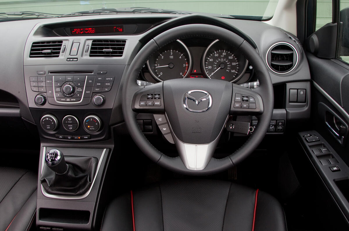 Buttons operate with efficiency and ease, it’s just short on class Mazda 5 dashboard