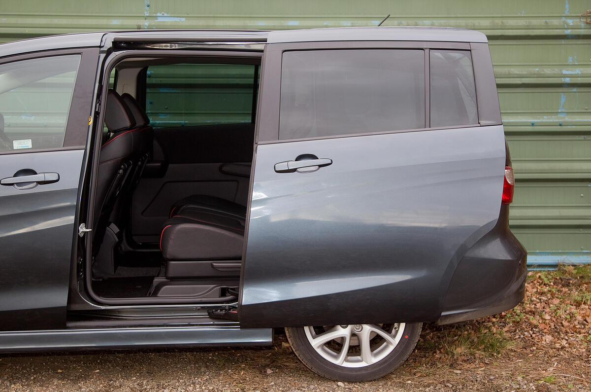 Sliding doors require a lot of near-flat metal around the back of the car Mazda 5 sliding doors