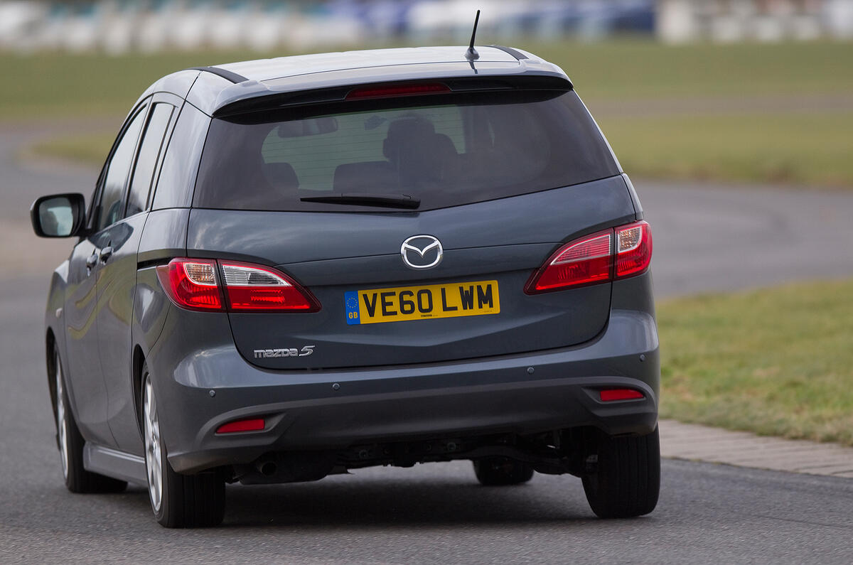 Most 5 owners, should they find their car’s limit, will discover it by accident rather than design Mazda 5 rear cornering