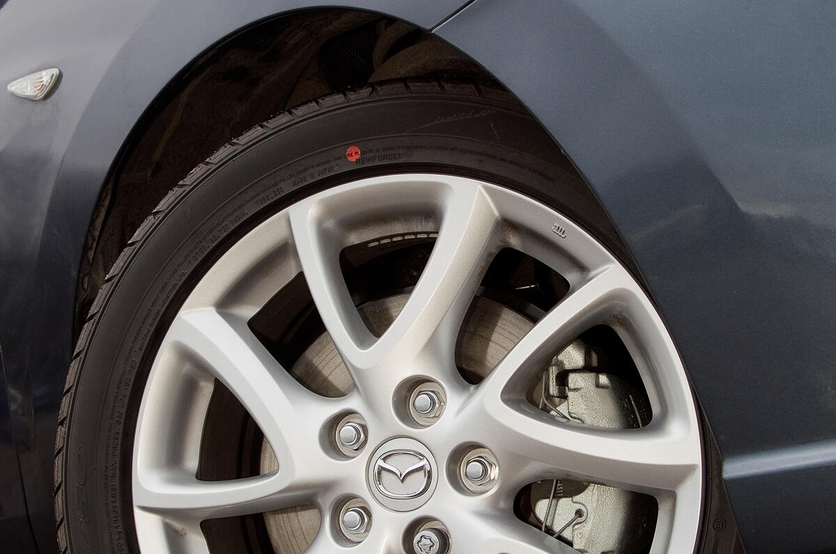 There are no wheel choices; designs vary according to spec Mazda 5 alloy wheels