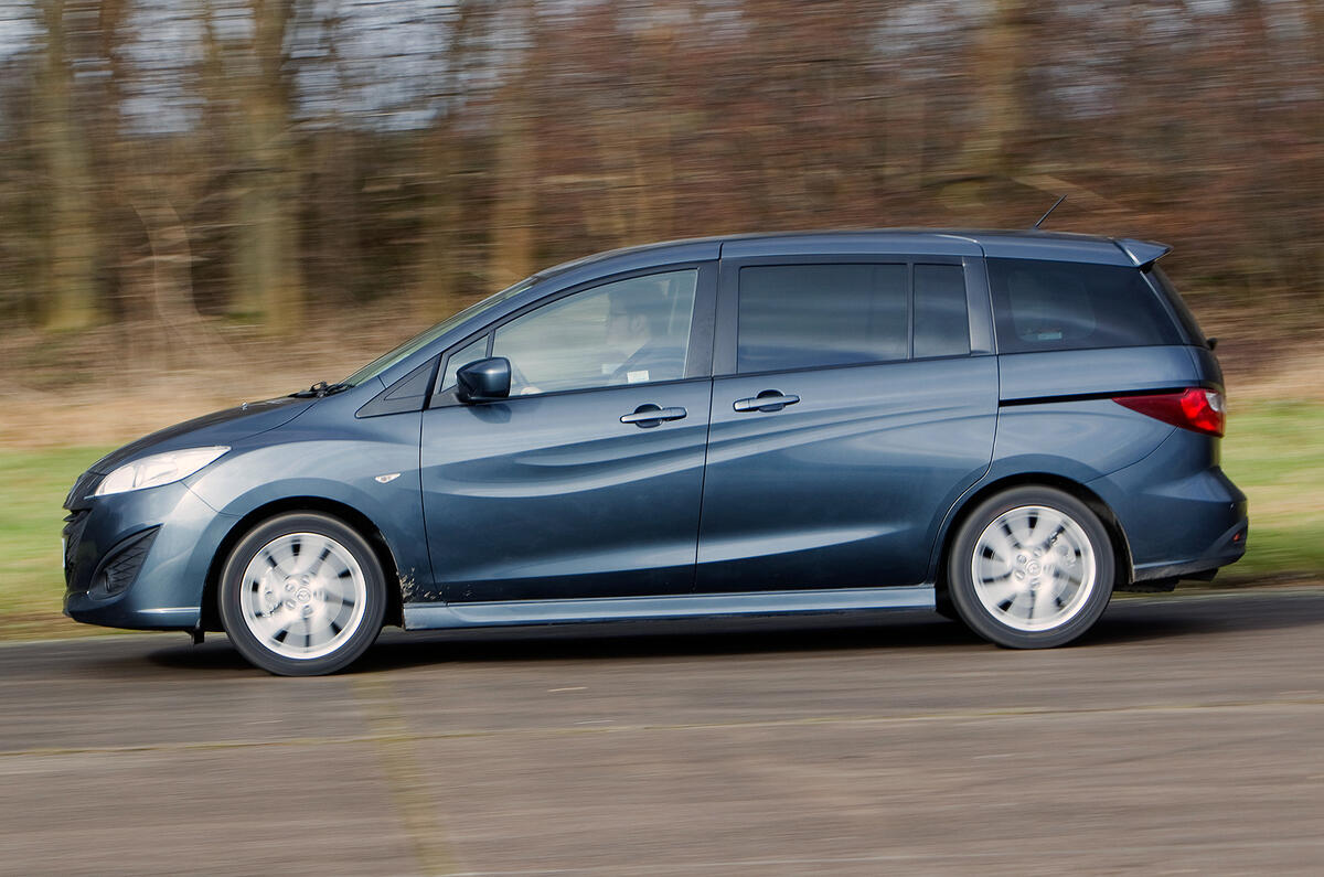 On the road, in-gear progress doesn’t feel as lethargic as the figures suggest Mazda 5 side profile