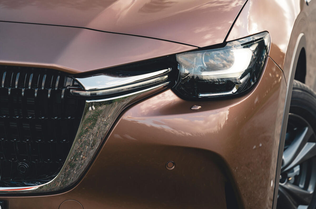 Mazda CX 80 review 2024 04 headlight Mazda CX 80 review 2024 04 headlight