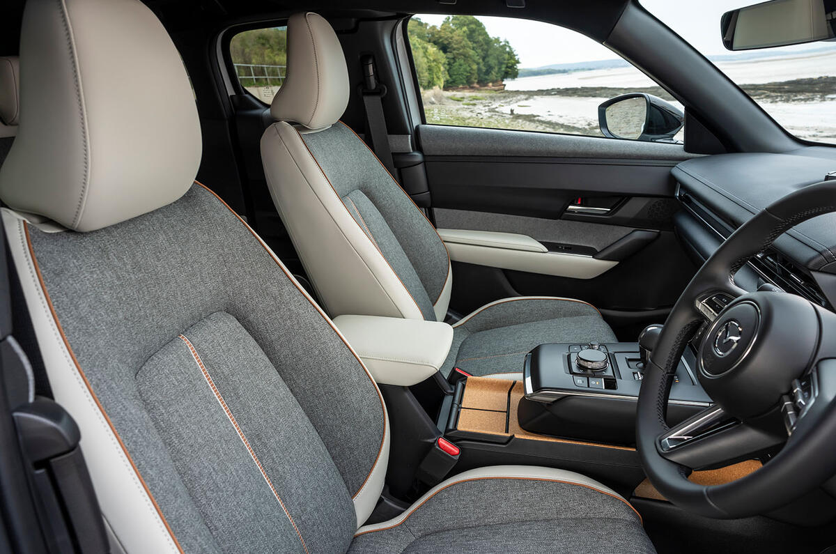 Mazda MX30 R EV review 2023 interior front seats