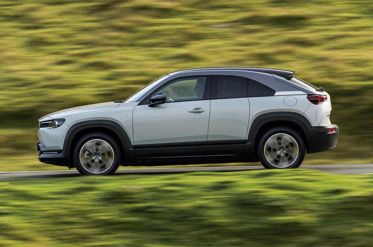 Mazda MX30 R EV review 2023 side