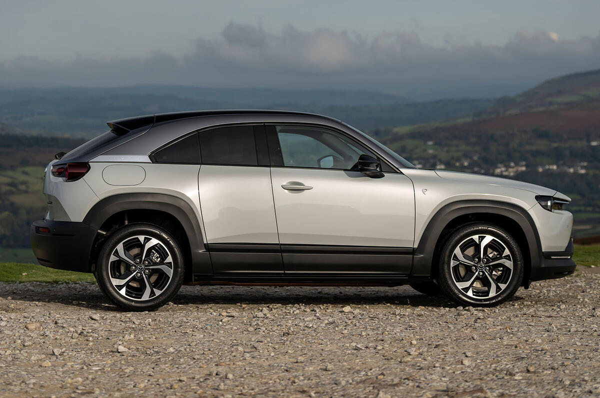 Mazda MX30 R EV review 2023 side static