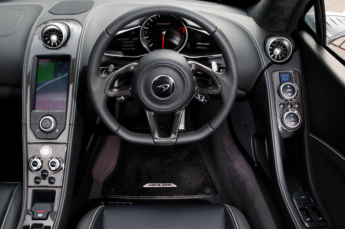 McLaren 12C Spider dashboard