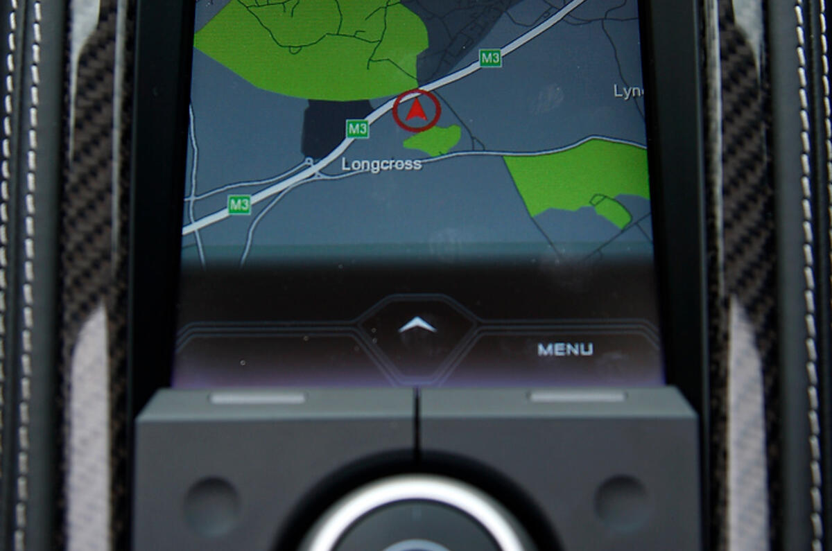 McLaren 12C Spider infotainment system