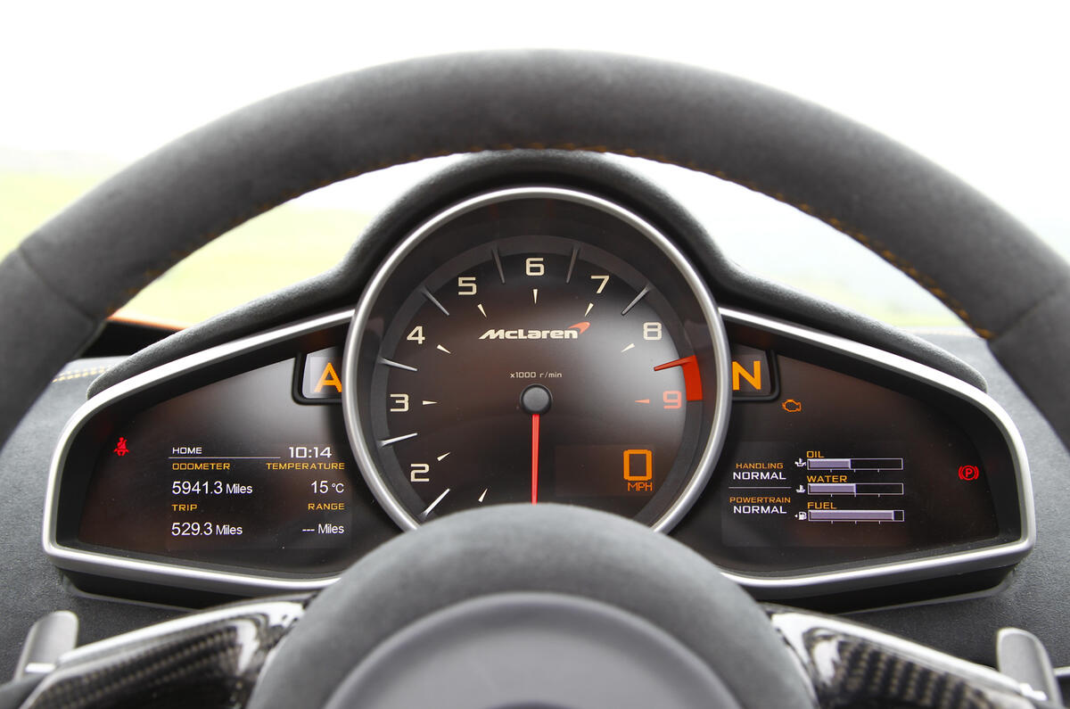 McLaren 650S Spider instrument cluster