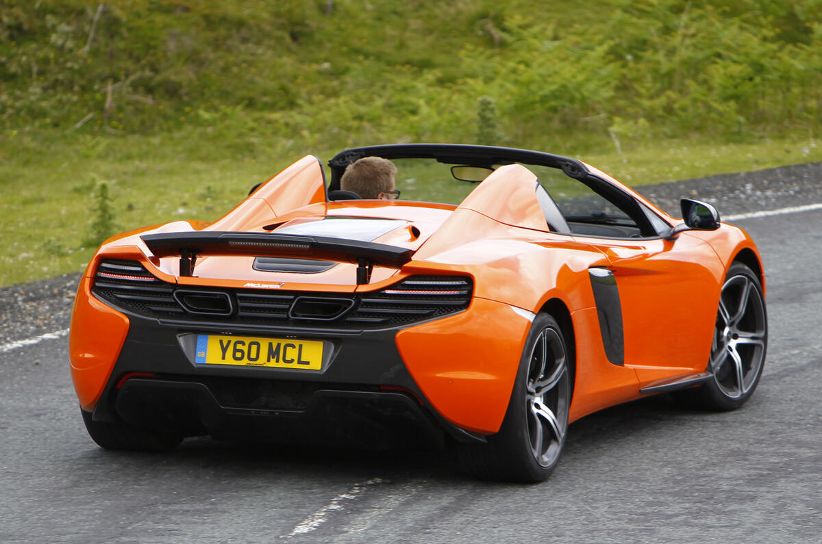 McLaren 650S Spider rear cornering
