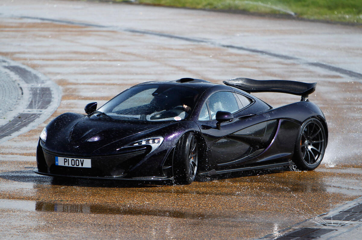 McLaren P1 hard cornering