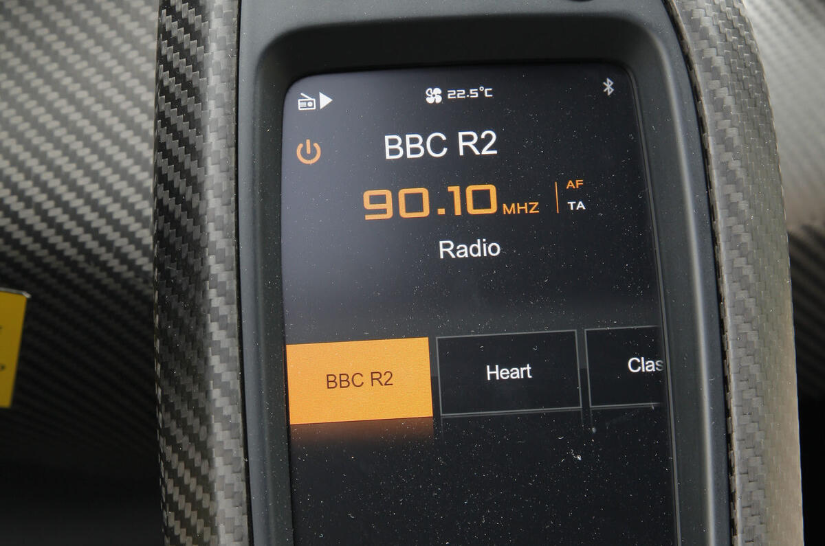 McLaren P1 infotainment controls
