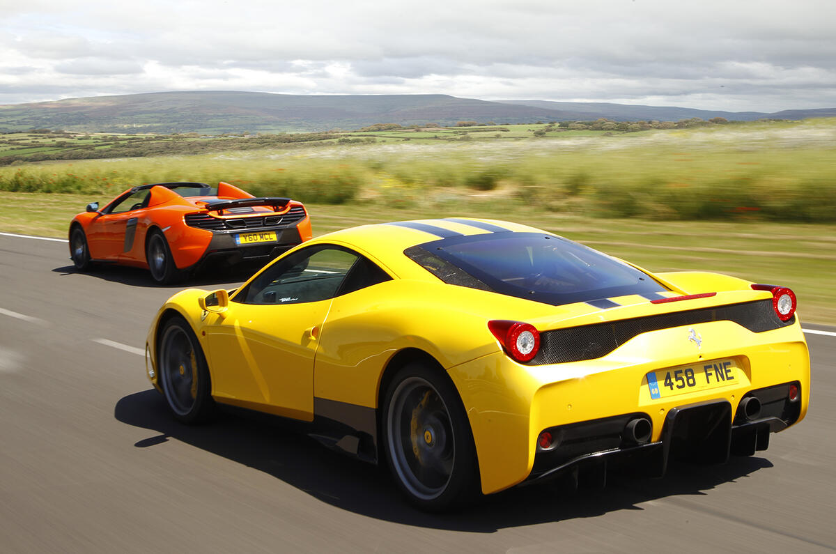 Supercar shootout - Ferrari 458 Speciale versus McLaren 650S