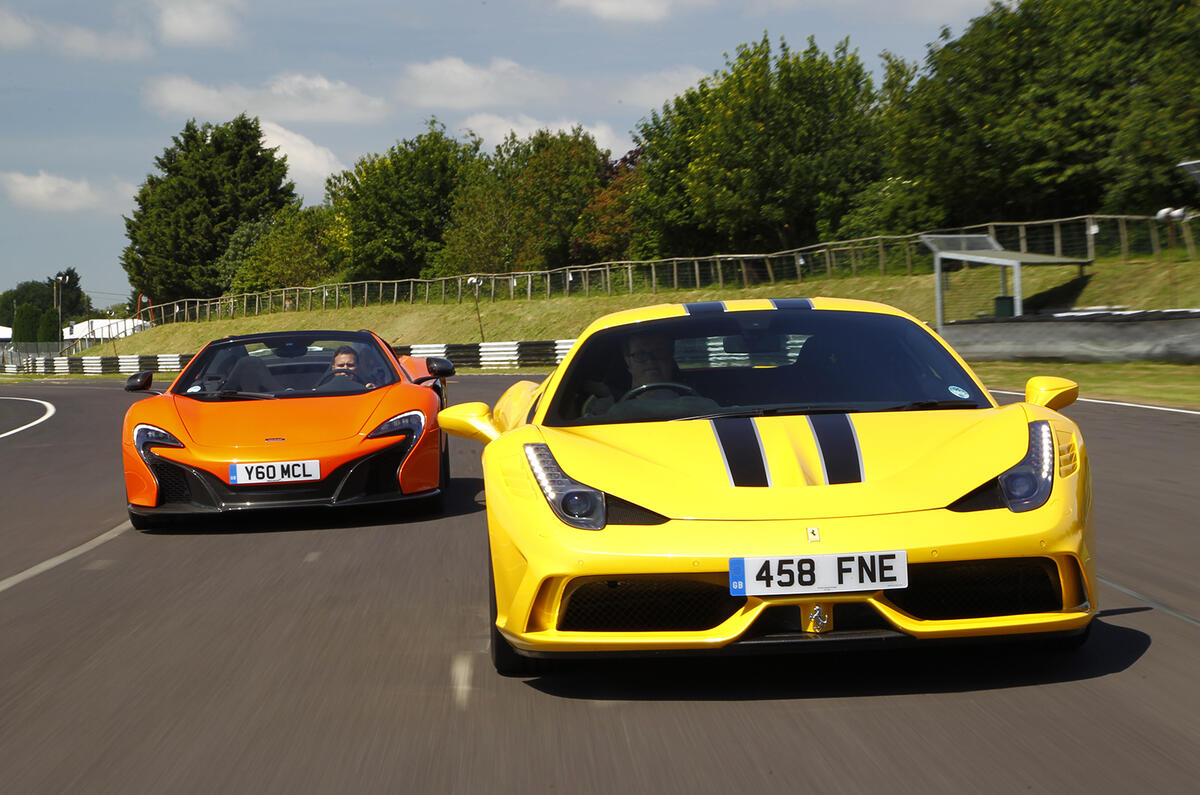 Supercar shootout - Ferrari 458 Speciale versus McLaren 650S