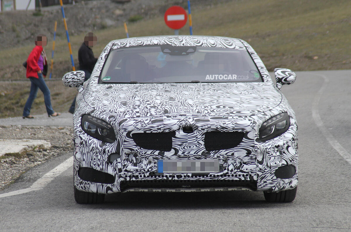 no title New Mercedes S-class coupe spied testing