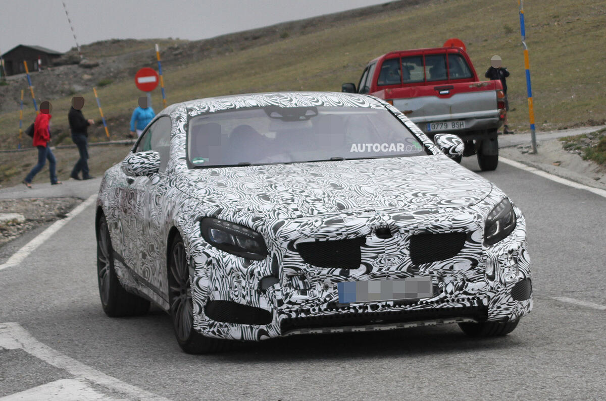 no title New Mercedes S-class coupe spied testing