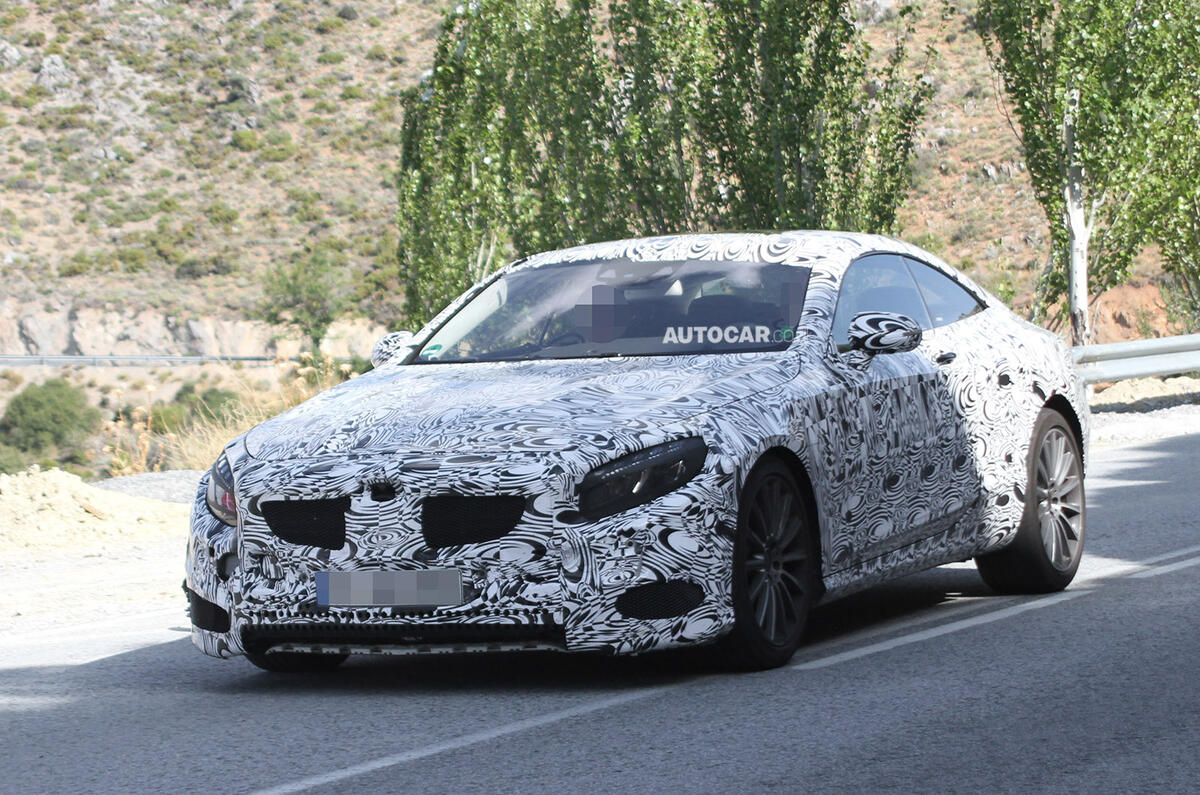 no title New Mercedes S-class coupe spied testing