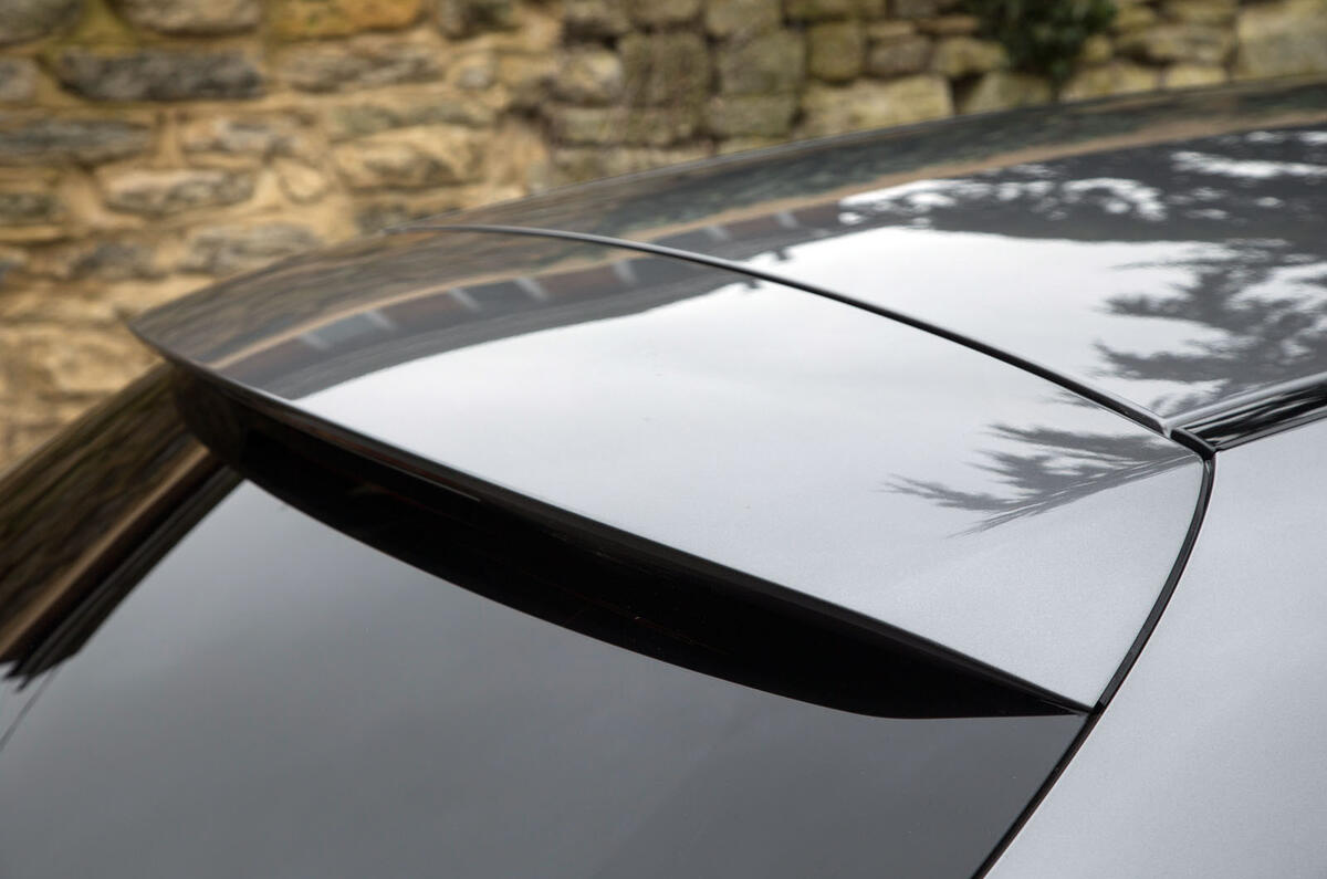 The rear spoiler completes the elongated contour of the Mercedes-Benz CLA Shooting Brake