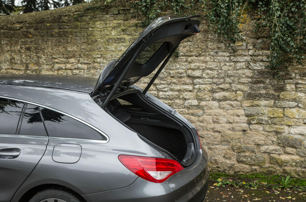 The rear of the CLA Shooting Brake gives the Mercedes' its distinctive profile