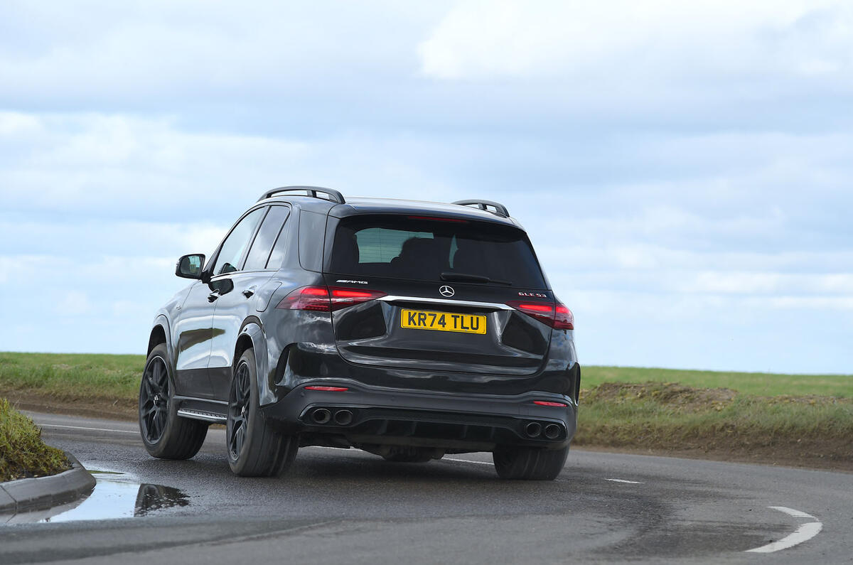 Merc GLE 53 AMG Turbo Hybrid 2025 Review rear corner 8212