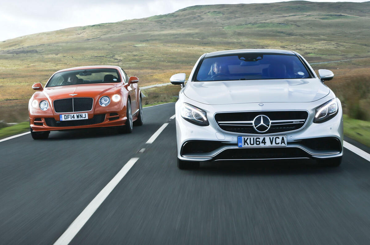 Comparison - Bentley Continental GT Speed vs. Mercedes S63 AMG coupé Comparison - Bentley Continental GT Speed vs. Mercedes S63 AMG coupé