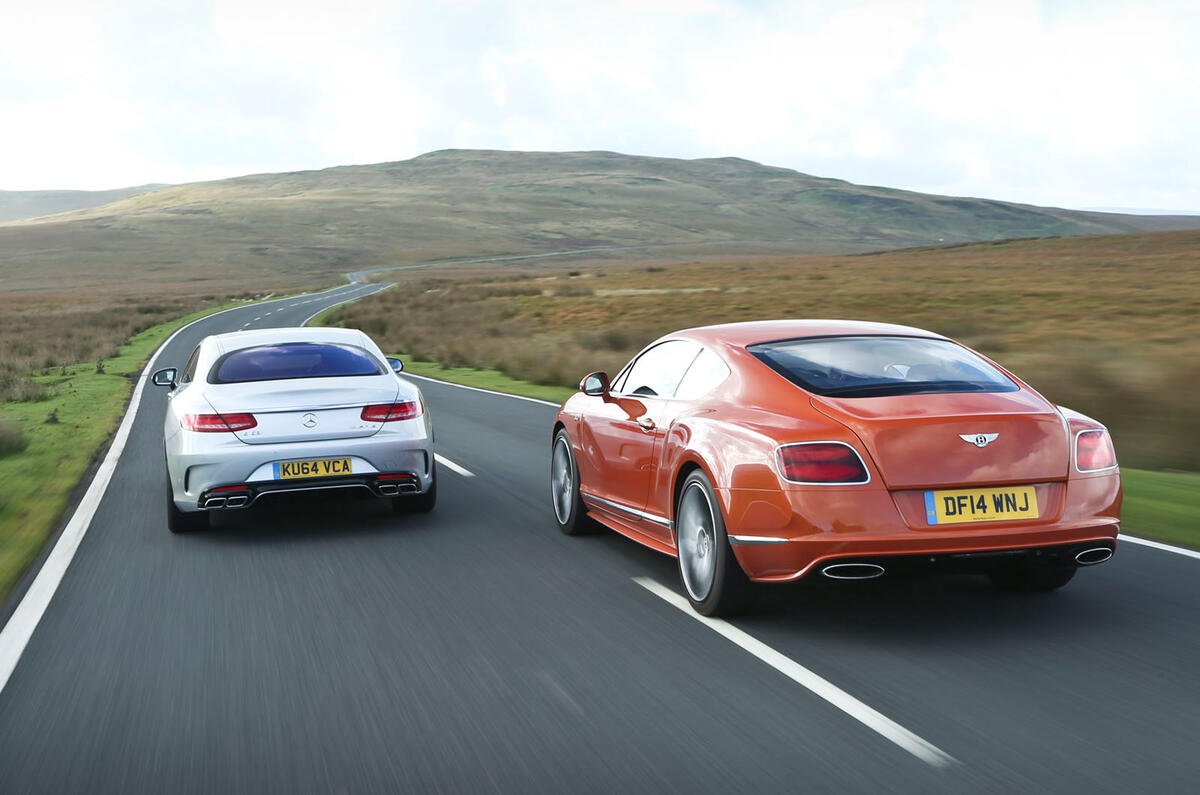 Comparison - Bentley Continental GT Speed vs. Mercedes S63 AMG coupé Comparison - Bentley Continental GT Speed vs. Mercedes S63 AMG coupé