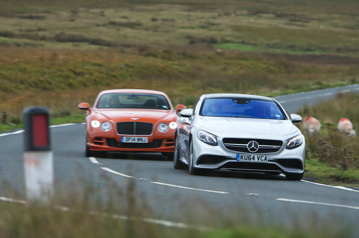 Comparison - Bentley Continental GT Speed vs. Mercedes S63 AMG coupé Comparison - Bentley Continental GT Speed vs. Mercedes S63 AMG coupé