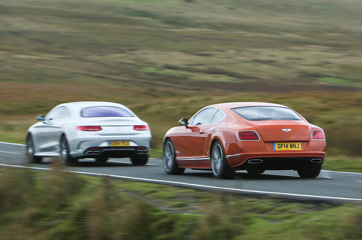 Comparison - Bentley Continental GT Speed vs. Mercedes S63 AMG coupé Comparison - Bentley Continental GT Speed vs. Mercedes S63 AMG coupé