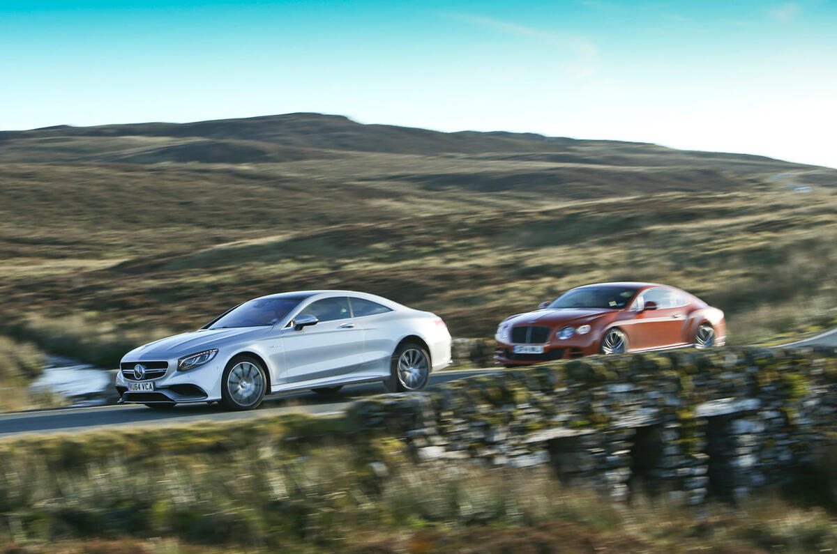Comparison - Bentley Continental GT Speed vs. Mercedes S63 AMG coupé Comparison - Bentley Continental GT Speed vs. Mercedes S63 AMG coupé
