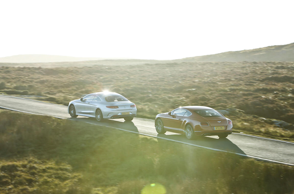 Comparison - Bentley Continental GT Speed vs. Mercedes S63 AMG coupé Comparison - Bentley Continental GT Speed vs. Mercedes S63 AMG coupé