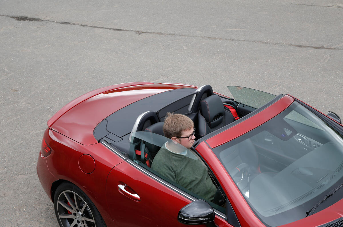 Mercedes-AMG SLC 43 roof down