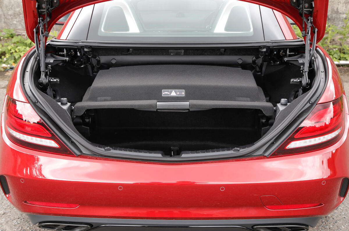 Mercedes-AMG SLC 43 roof down boot space