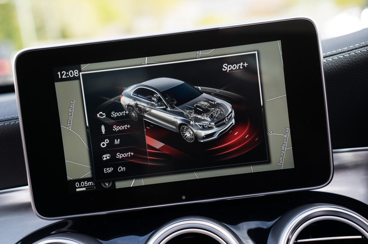 Mercedes-AMG C 63 infotainment screen