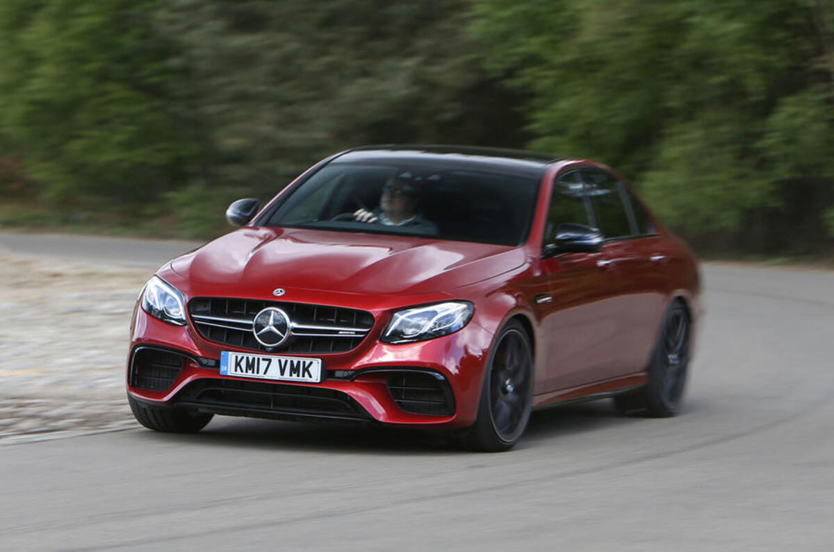 Mercedes-AMG E 63 cornering hard