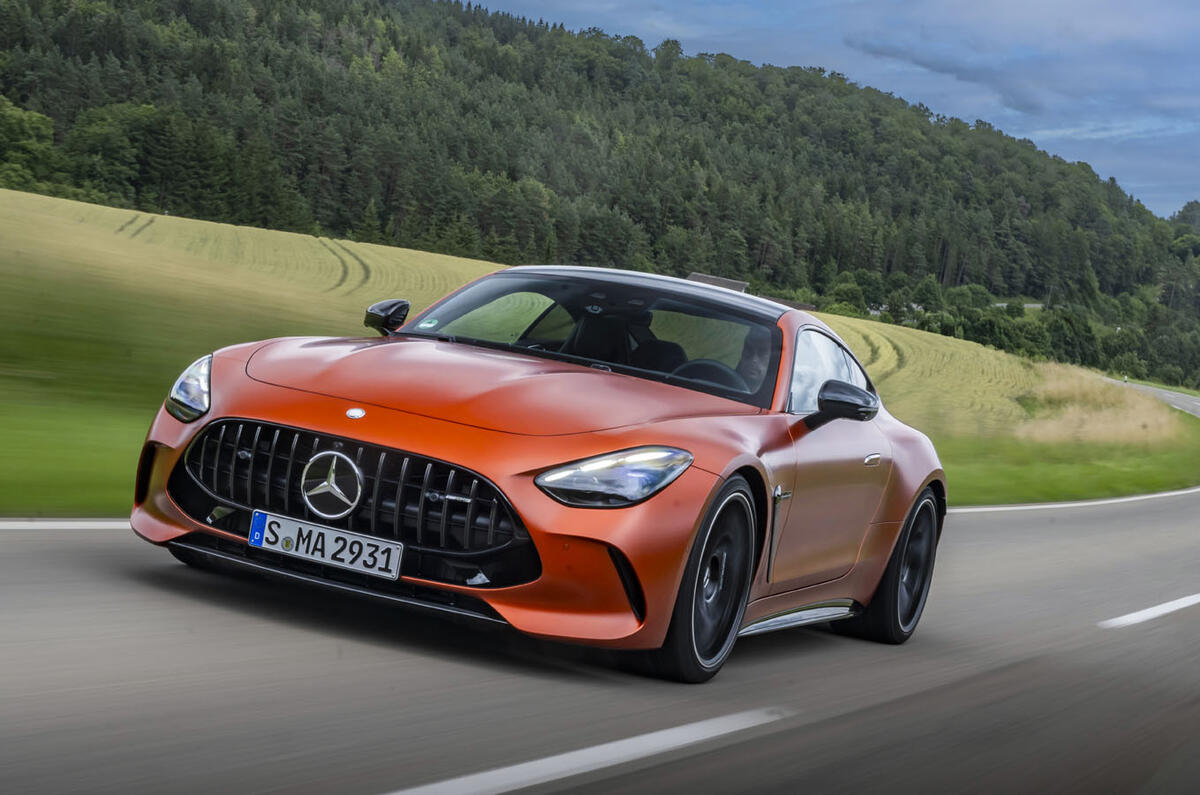Mercedes AMG GT63 S E Performance 2024 review front driving Mercedes AMG GT63 S E Performance 2024 review front driving