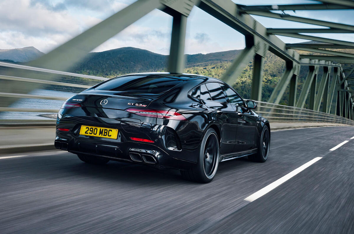 mercedes amg gt63s performance 4 door 03 tracking rear