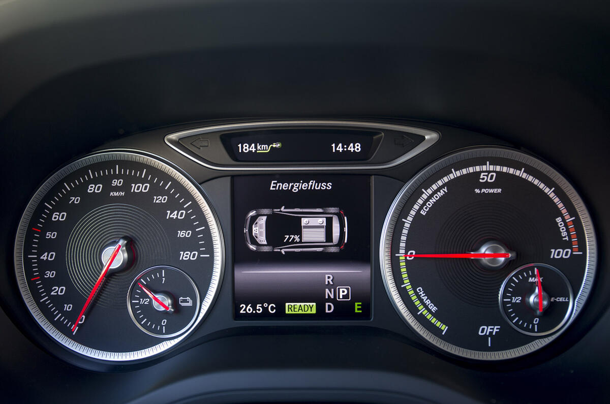 Mercedes-Benz B-Class Electric Drive instrument cluster