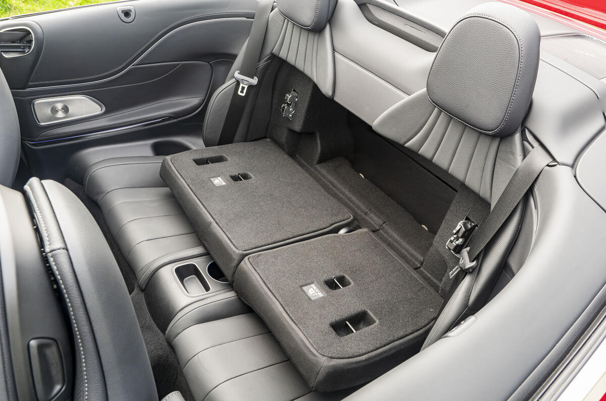 Mercedes Benz CLE Cabriolet 2024 review rear seats passthrough