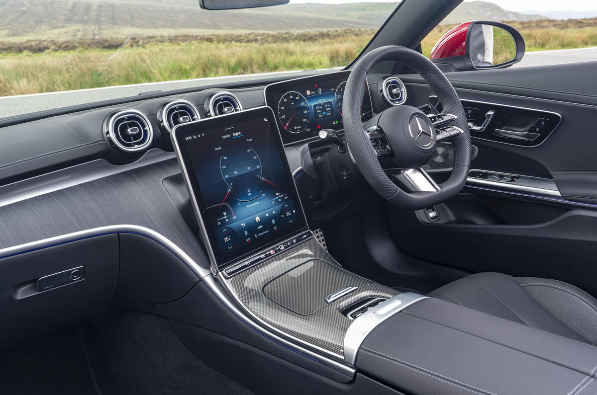 Mercedes Benz CLE Cabriolet 2024 review upright screen