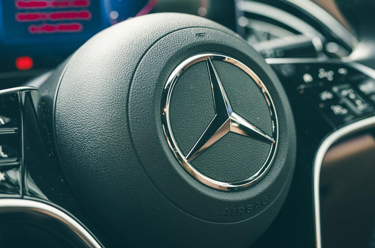 Mercedes Benz E450d Estate 2025 Review steering wheel boss 26