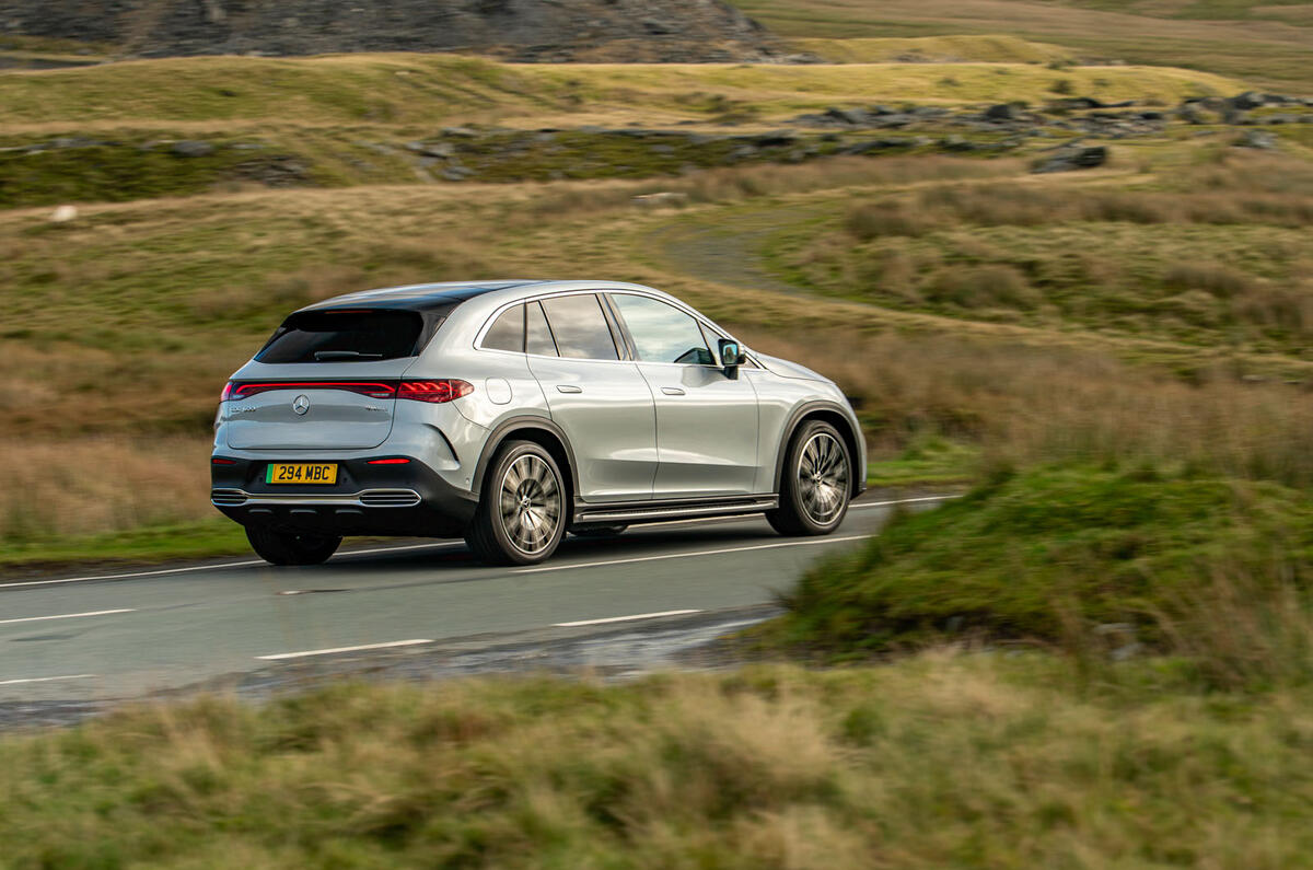 mercedes benz eqe suv review 2023 03 cornering rear mercedes benz eqe suv review 2023 03 cornering rear