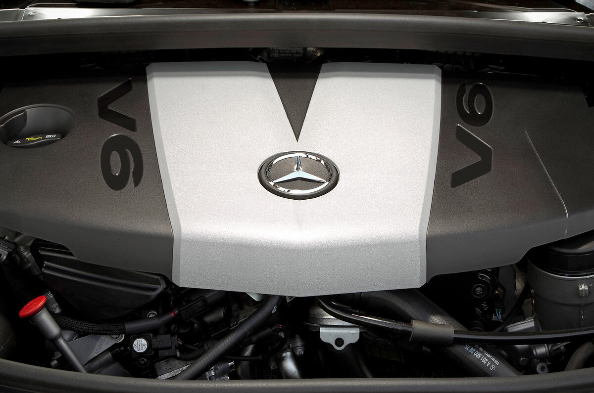 The quality of  the performance, not the quantity, impresses more Mercedes-Benz R-Class engine bay