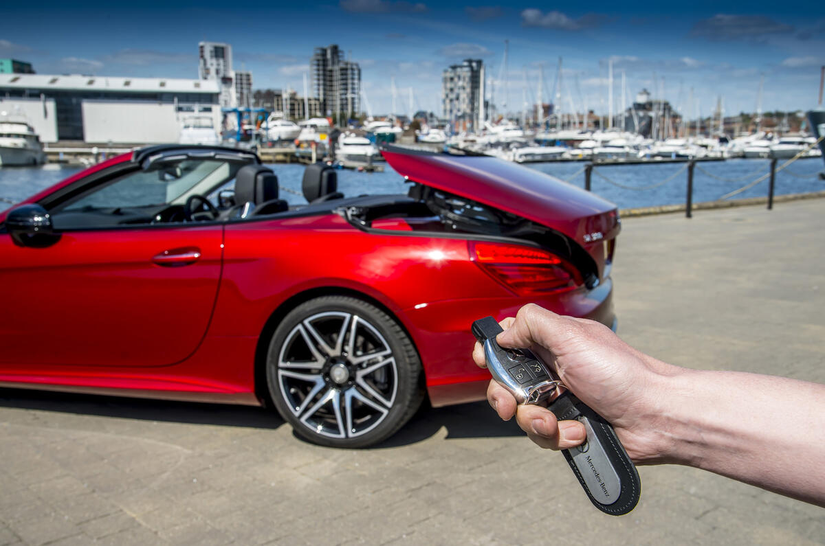 Mercedes-Benz SL roof down