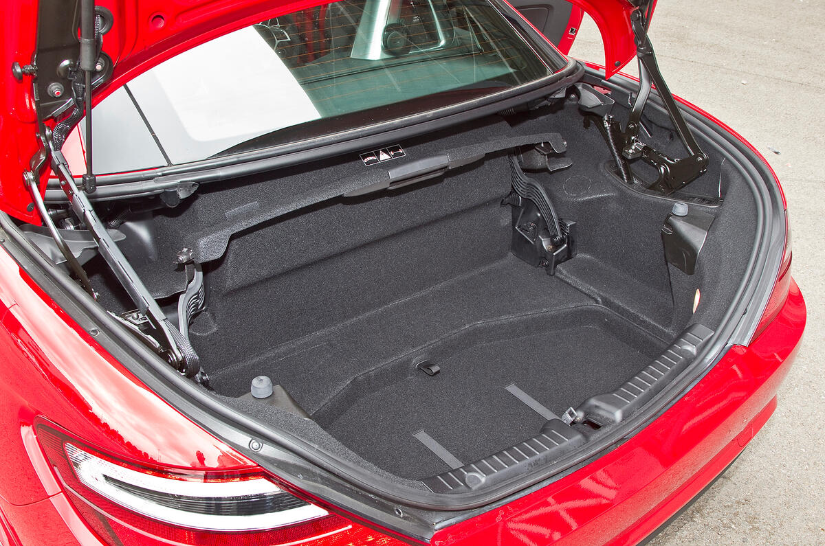 Boot holds 225 litres with roof down, 335 with it up — not bad by class standards Mercedes-Benz SLK boot space
